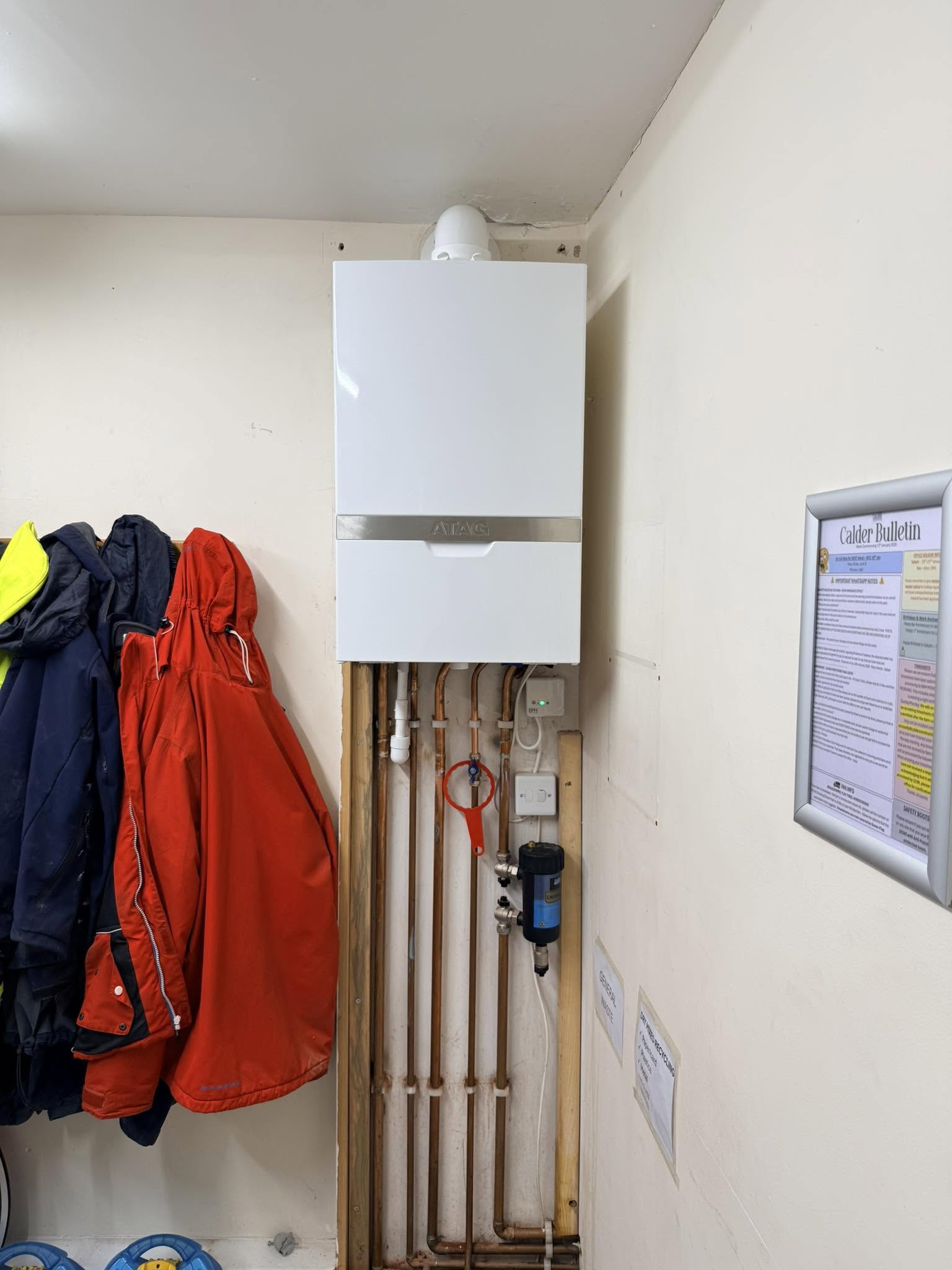 Neat boiler installation